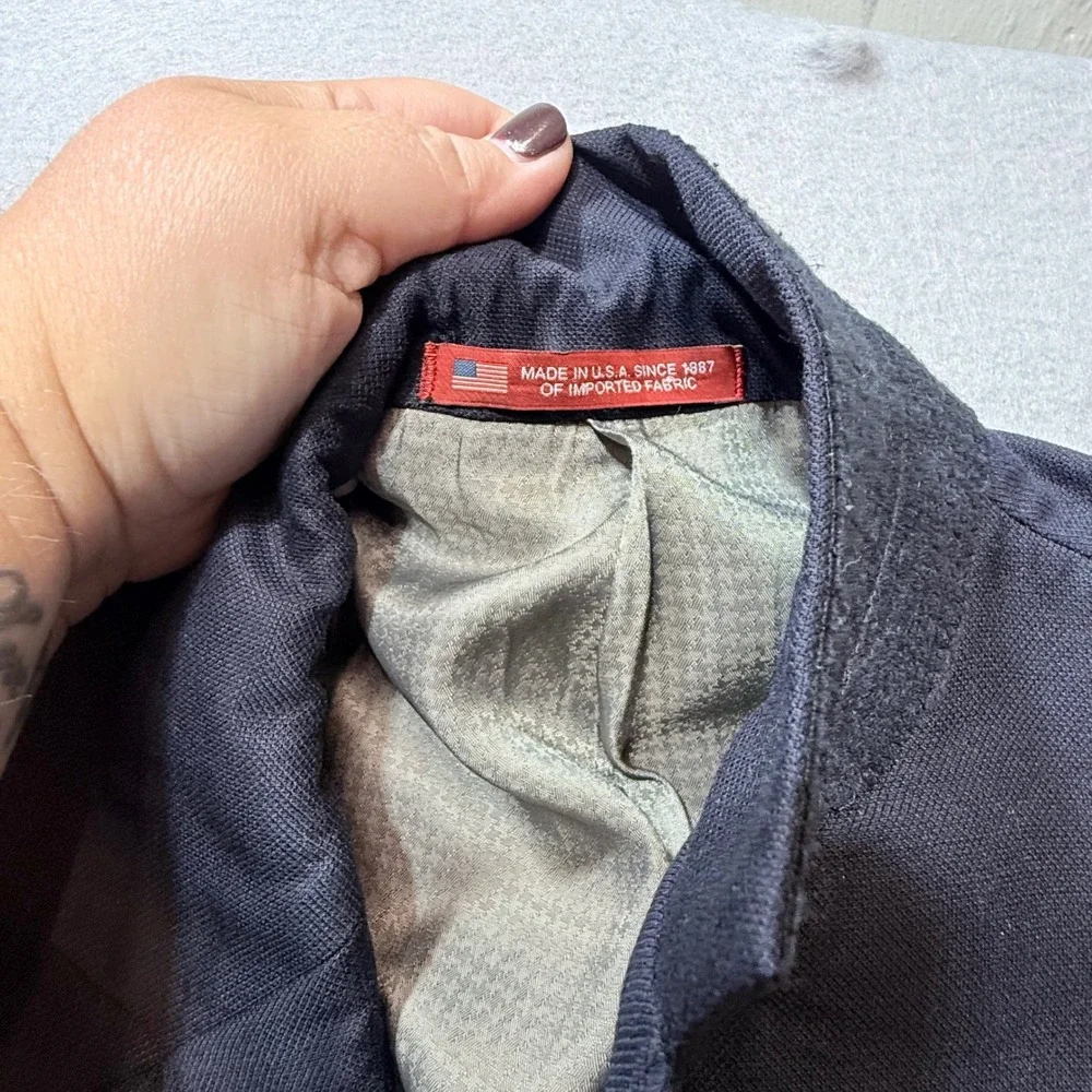 Hart Schaffner Marx Blazer 44L Navy Blue Tailored /‎ Made in USA Sport Coat